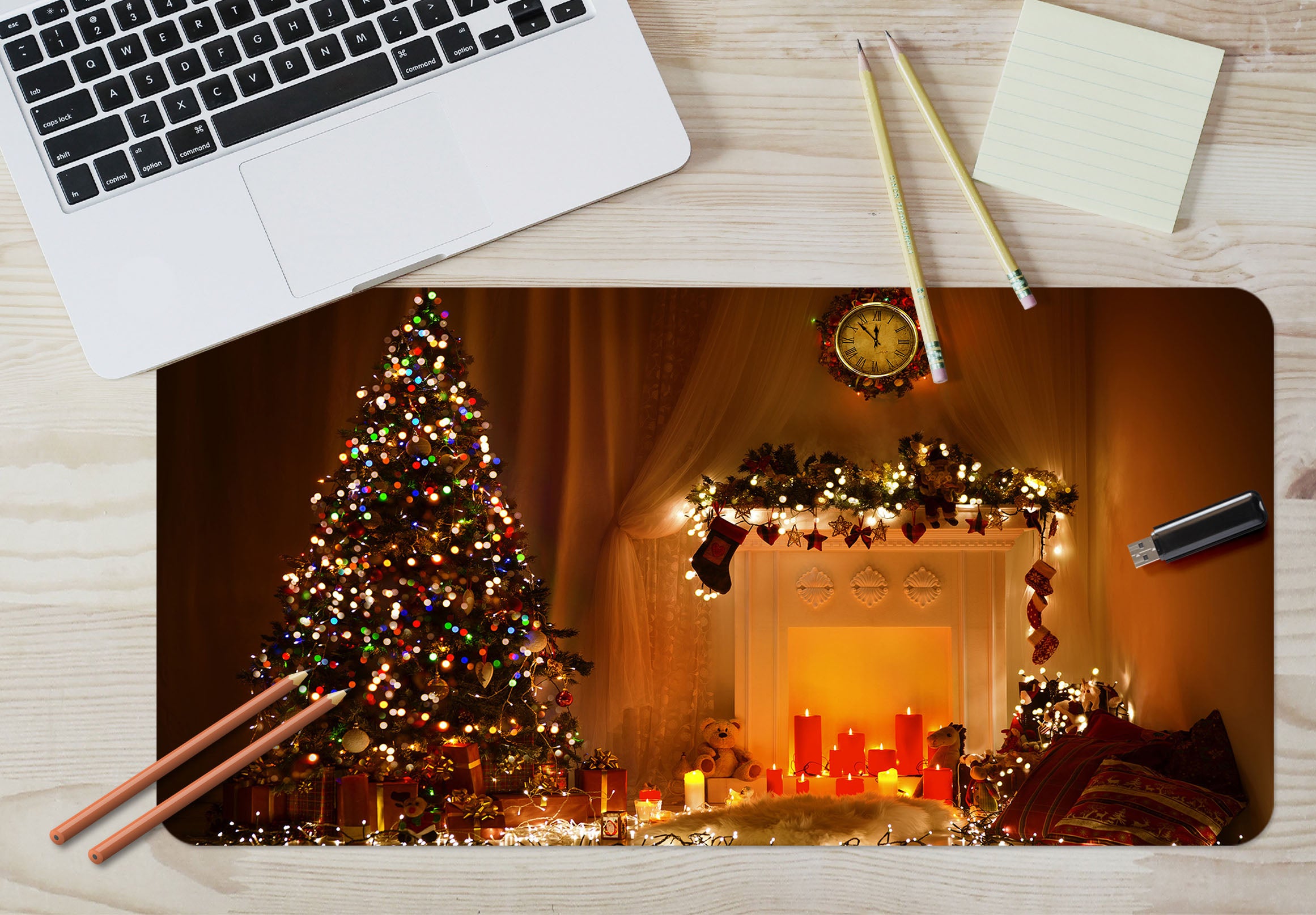 3D Tree String Lights 53169 Christmas Desk Mat Xmas