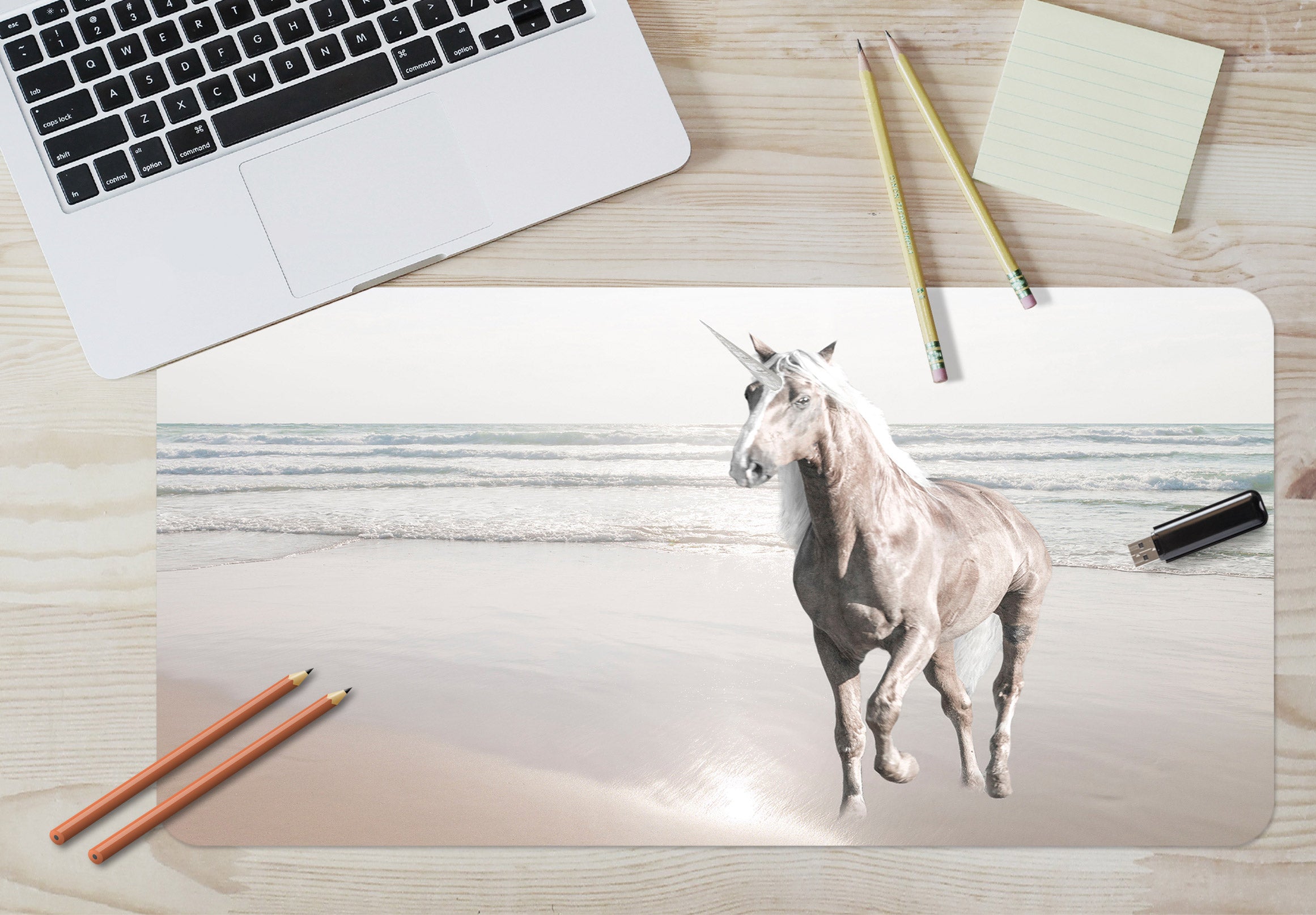 3D Beach Unicorn 1000 Assaf Frank Desk Mat