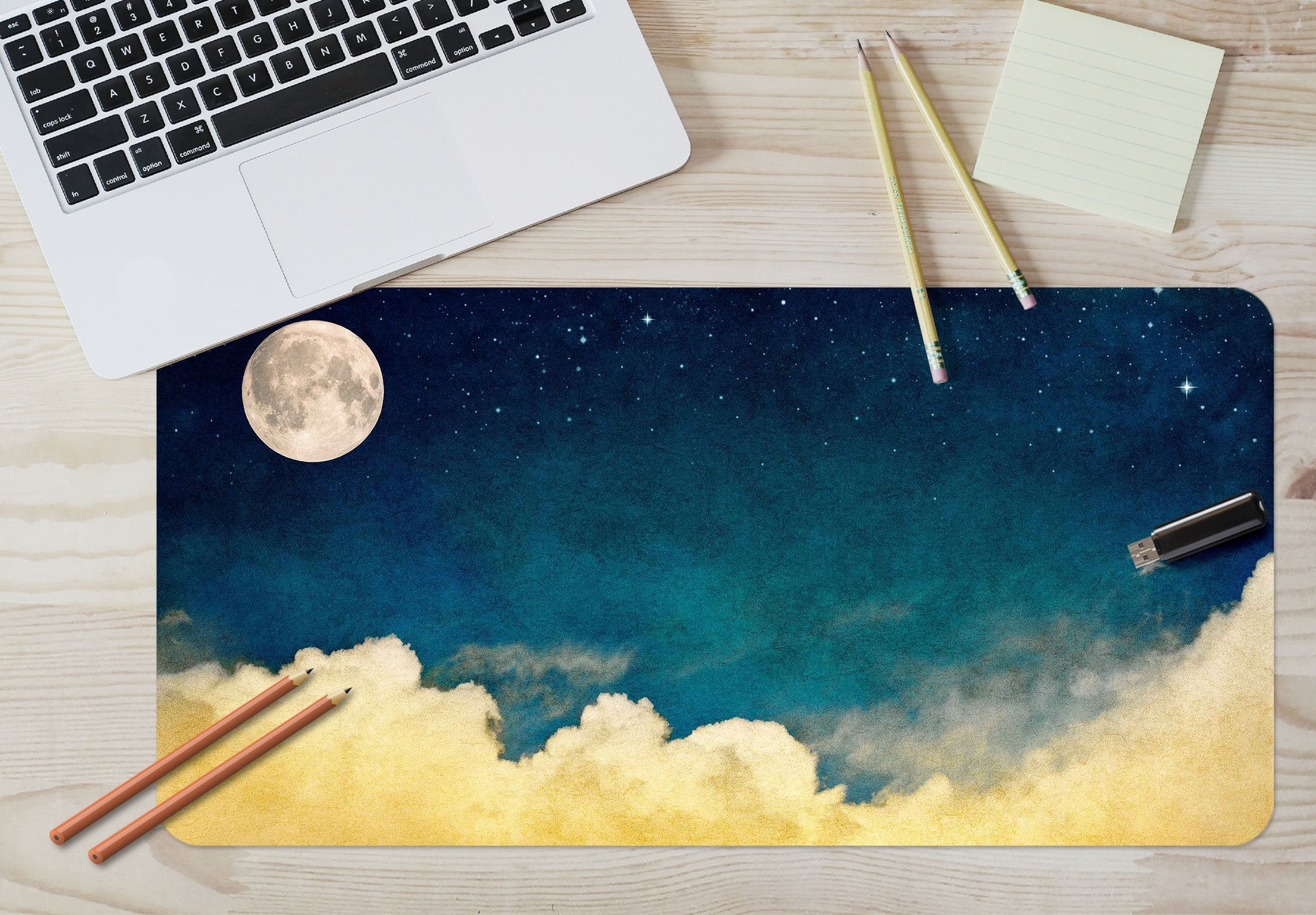 3D Moon Stars 160 Desk Mat Mat AJ Creativity Home 