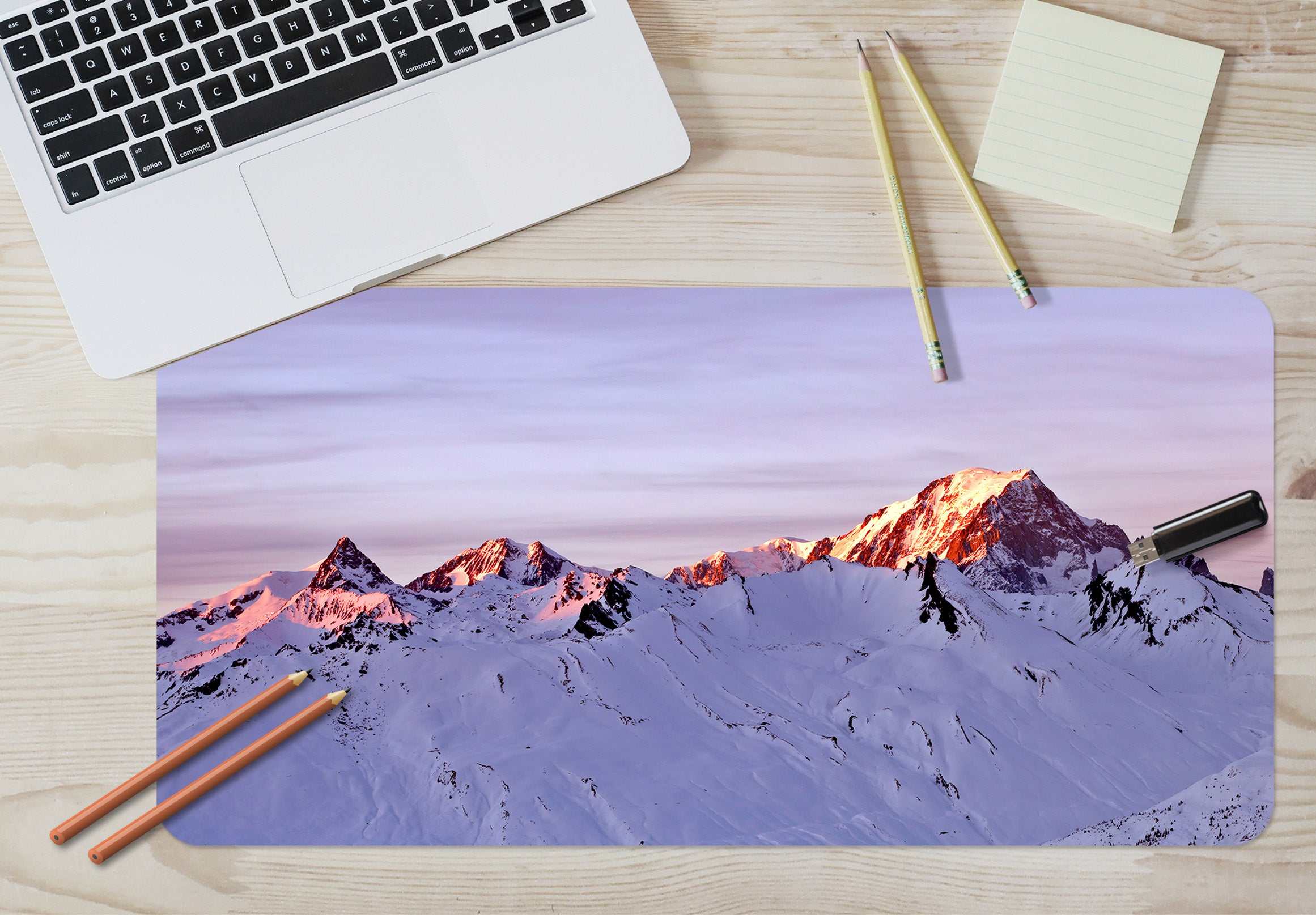 3D Snow Mountain 7701 Assaf Frank Desk Mat
