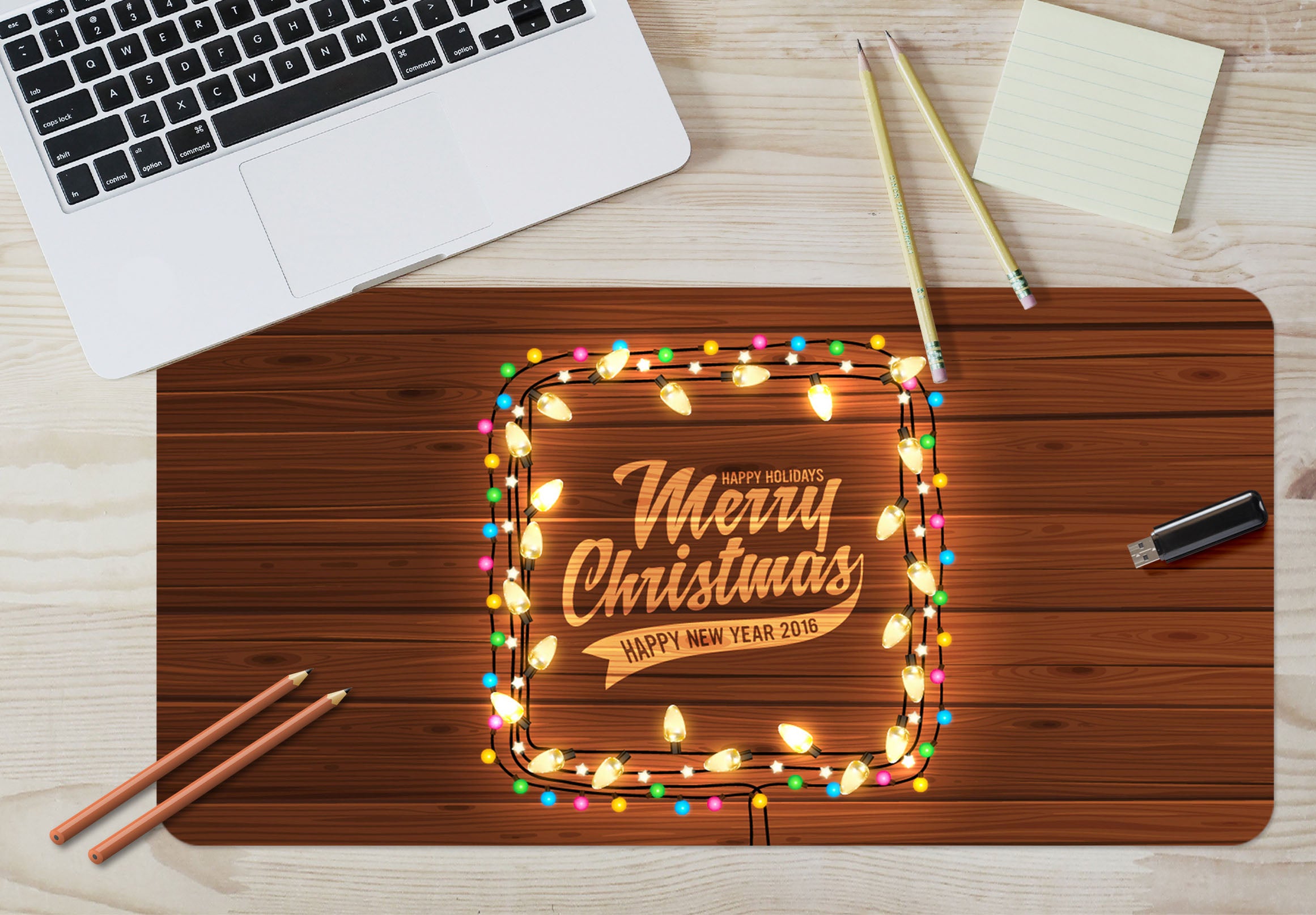 3D String Lights 53176 Christmas Desk Mat Xmas