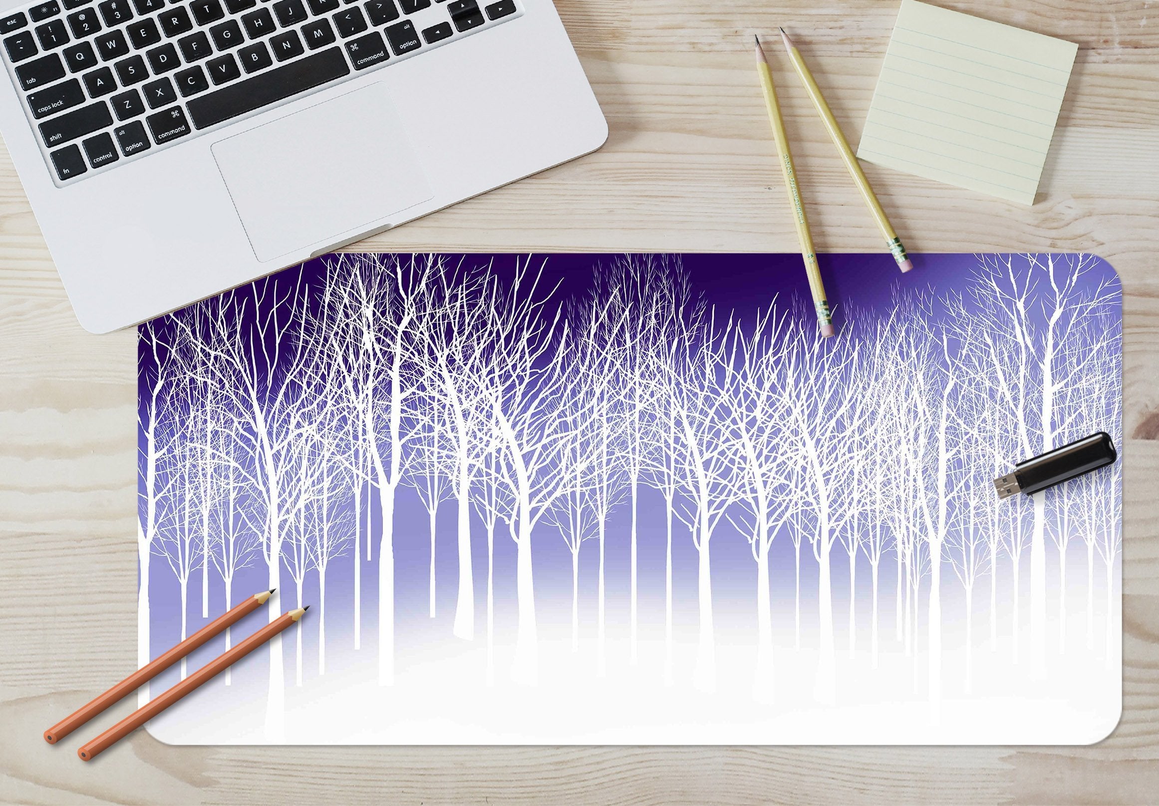 3D Bare Tree 083 Desk Mat Mat AJ Creativity Home 