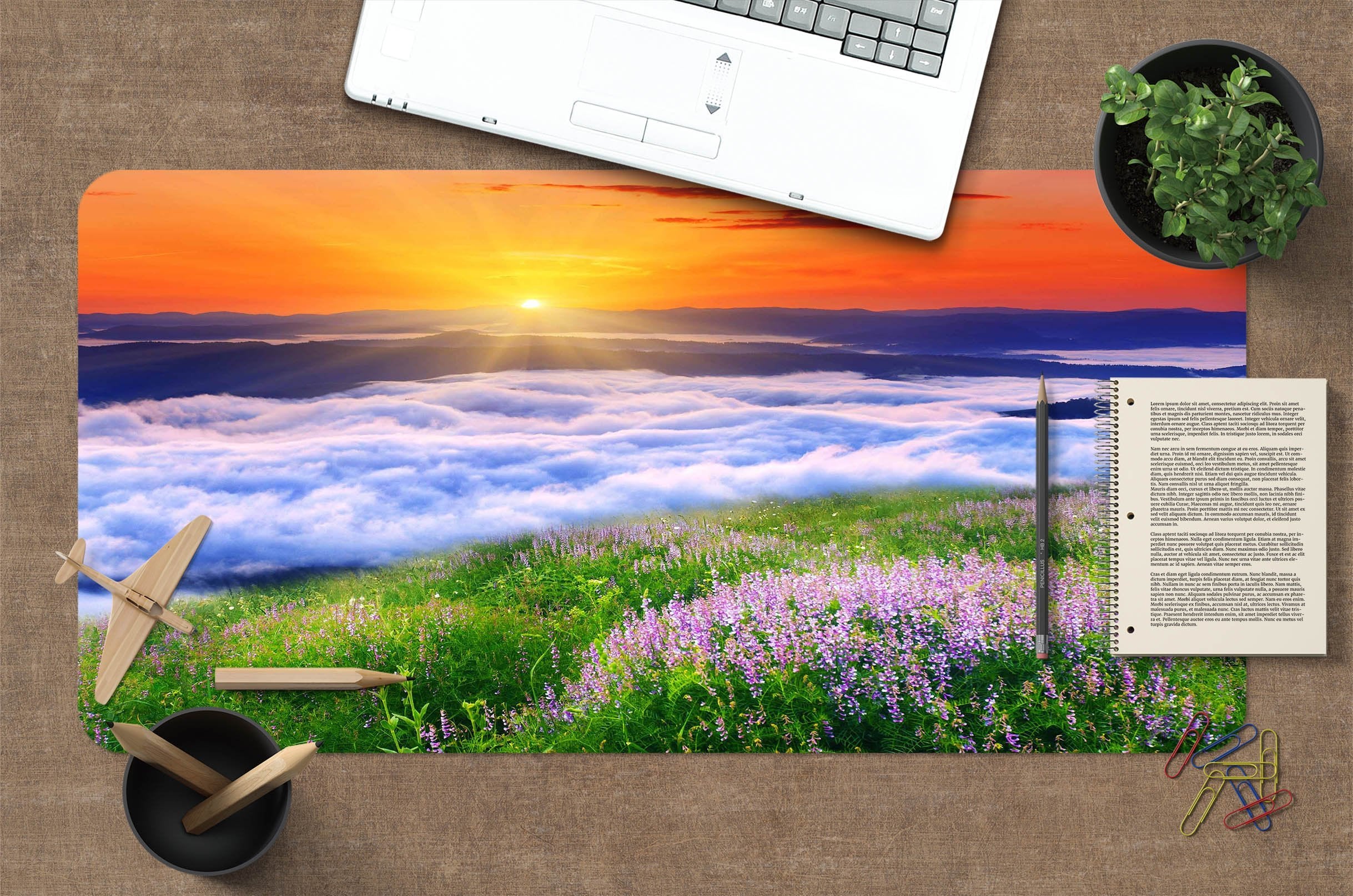 3D Dusk Sea 069 Desk Mat Mat AJ Creativity Home 