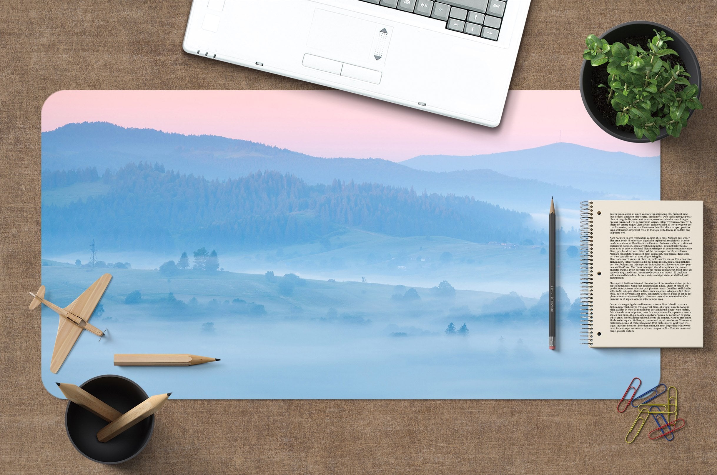 3D Distant Mountains 123 Desk Mat Mat AJ Creativity Home 