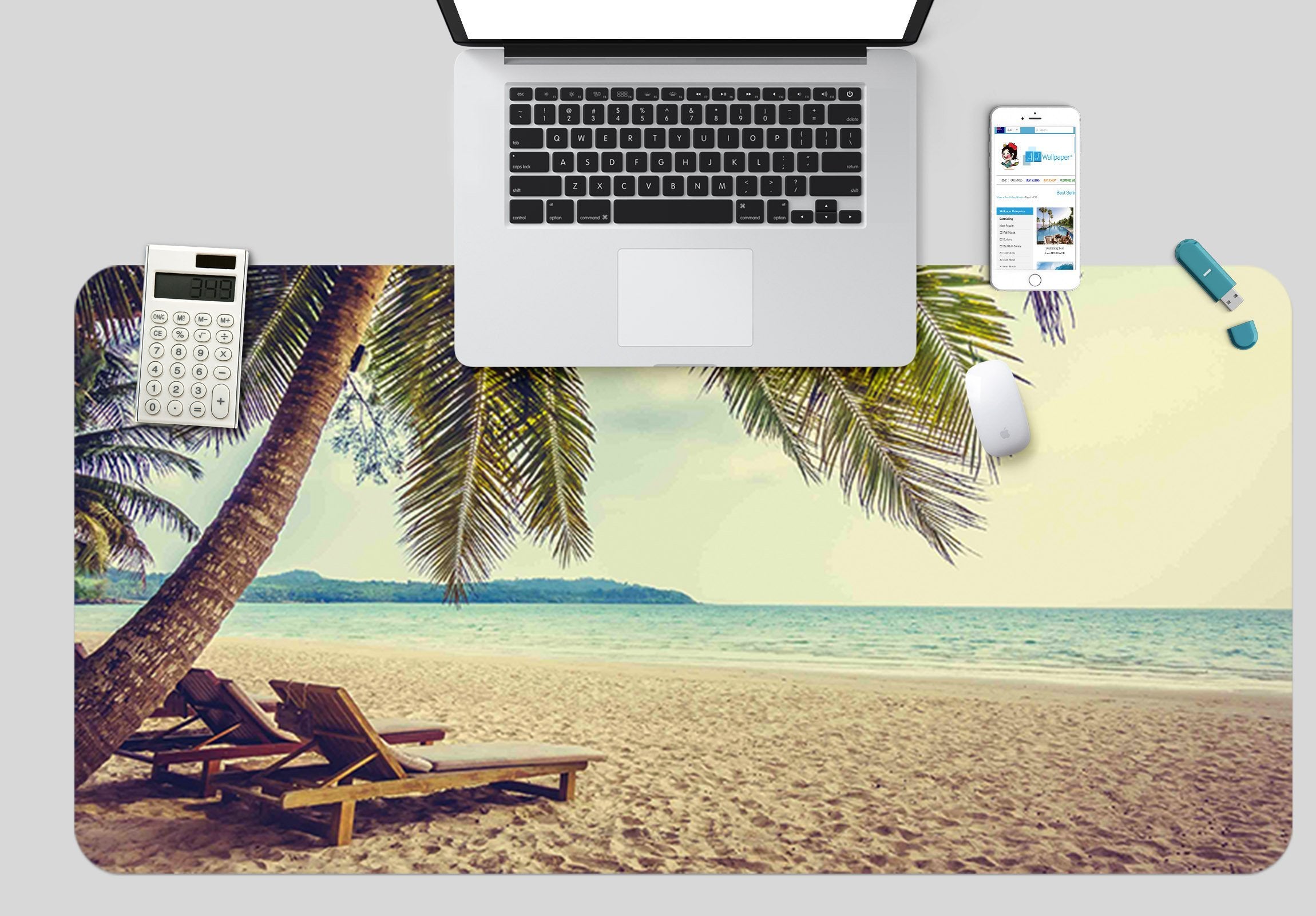 3D Lounger Coconut 026 Desk Mat Mat AJ Creativity Home 