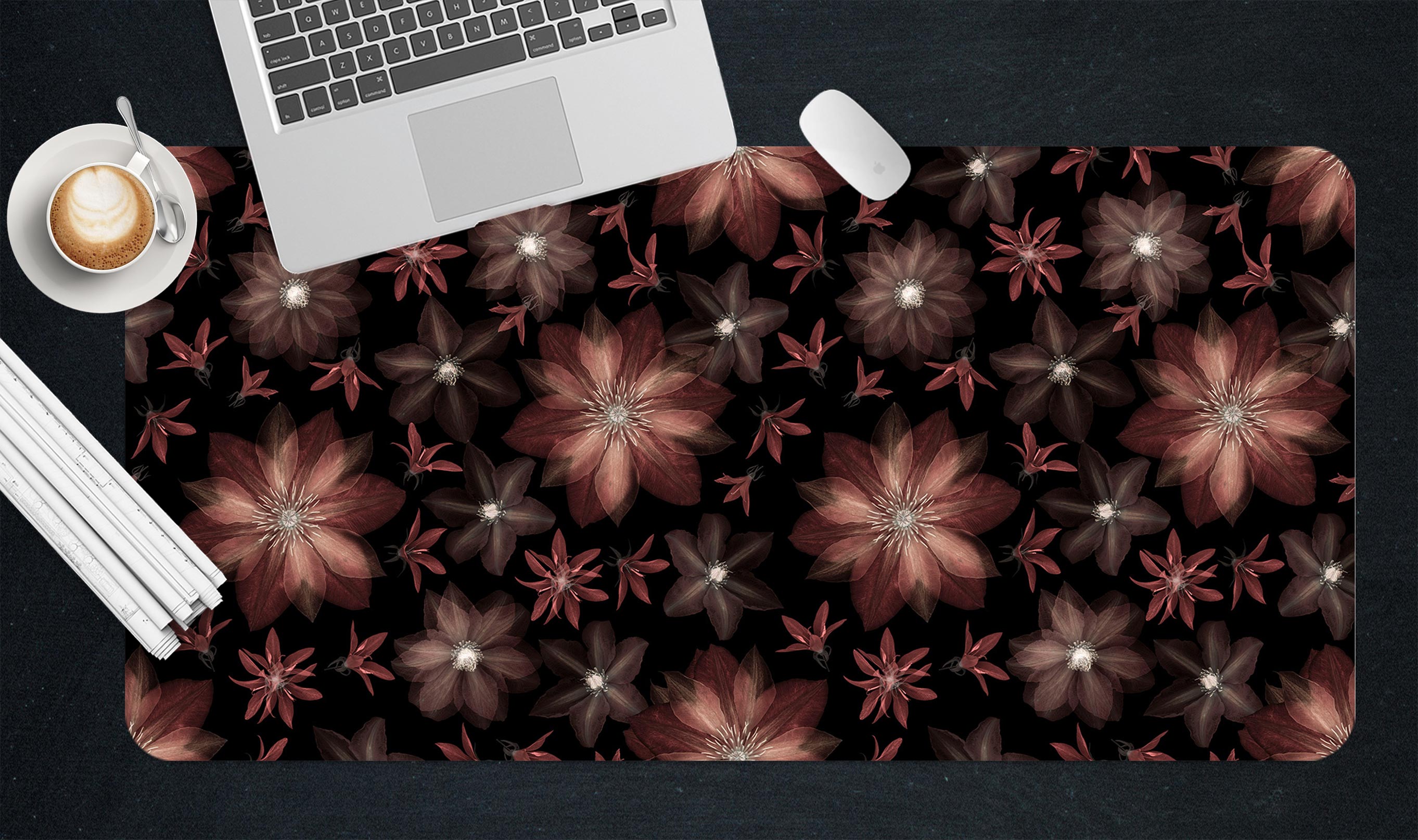 3D Flower Petal Pattern 12472 Assaf Frank Desk Mat