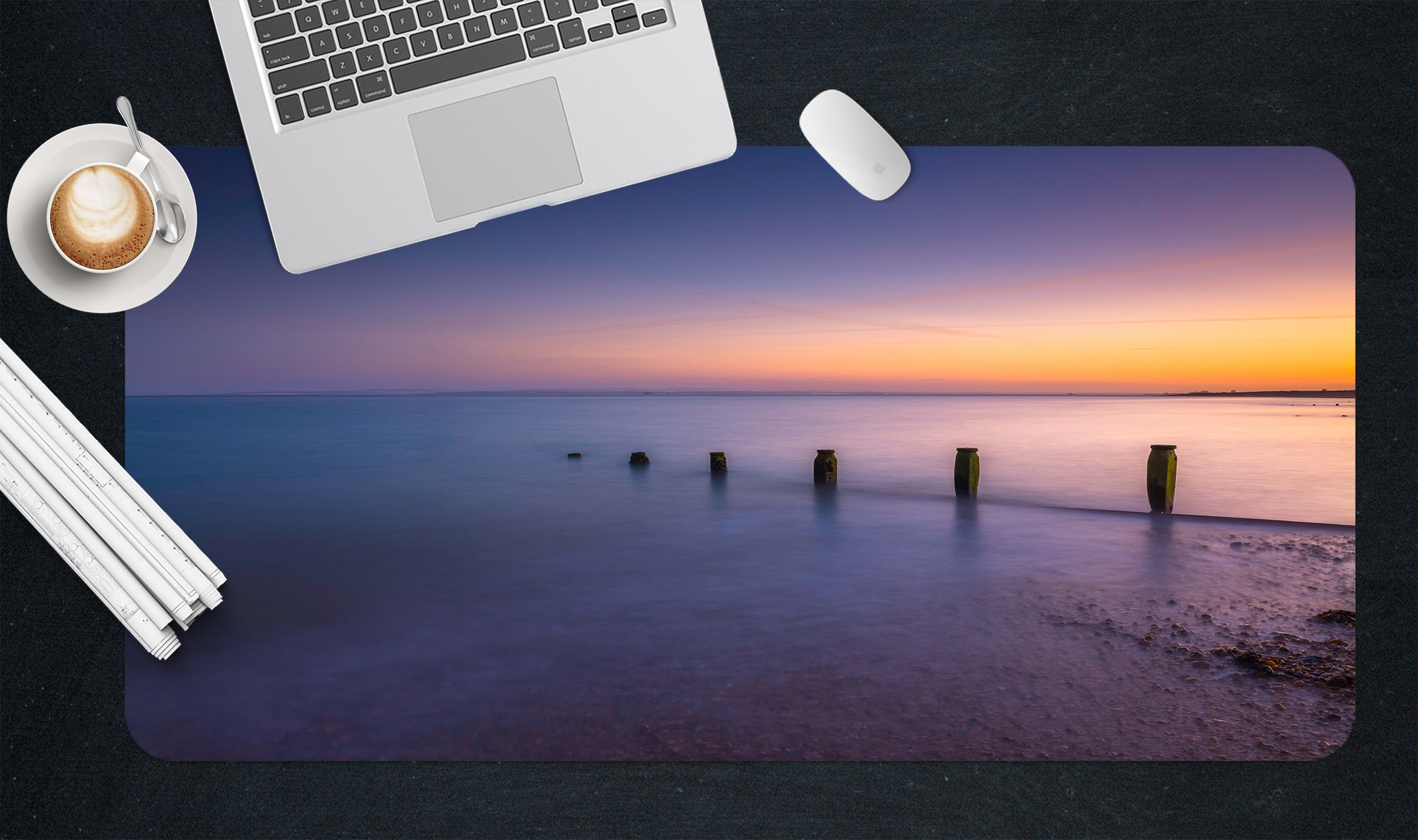 3D Lake Pile 123116 Assaf Frank Desk Mat