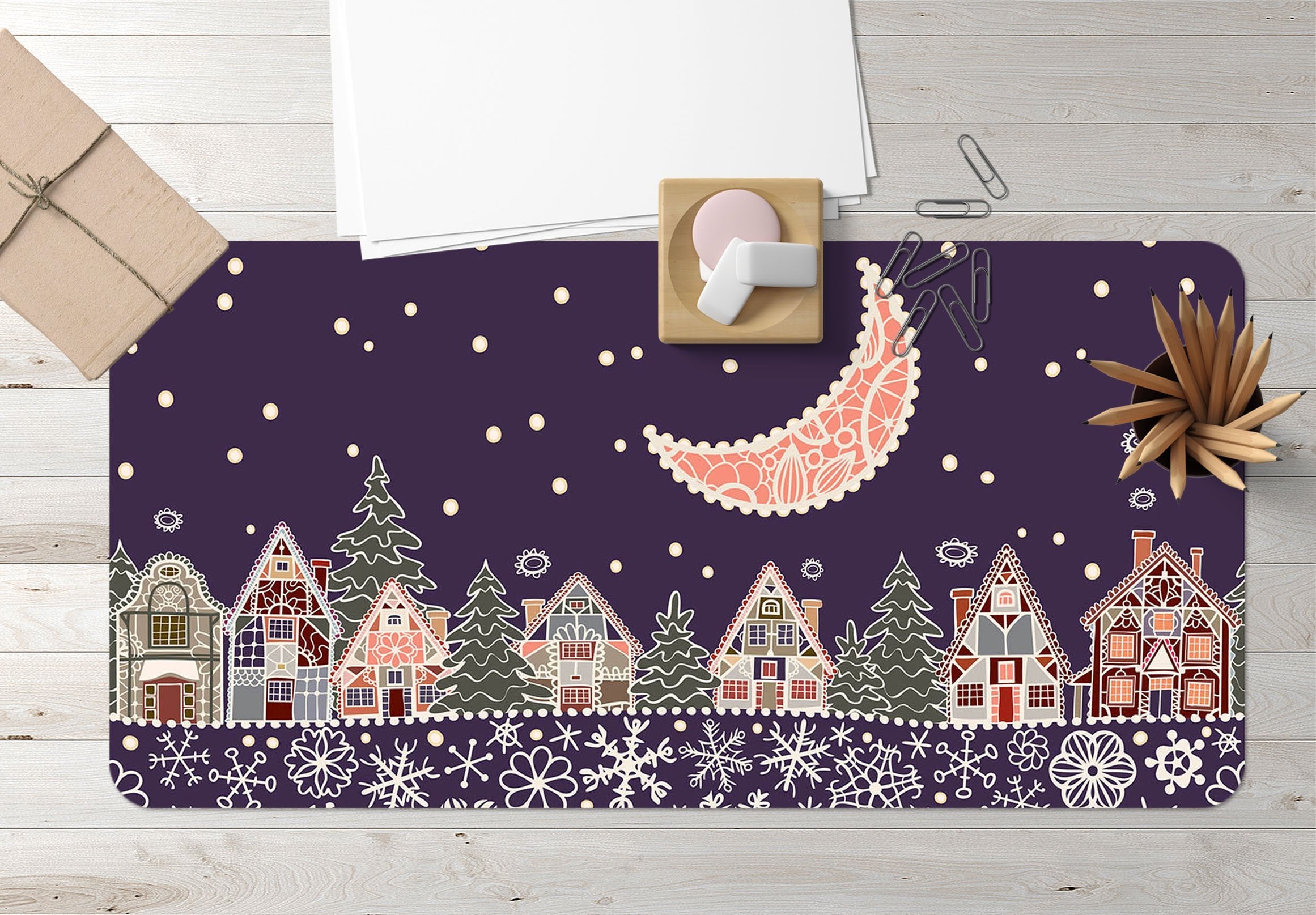 3D Cartoon Moon Lace 025 Desk Mat Mat AJ Creativity Home 