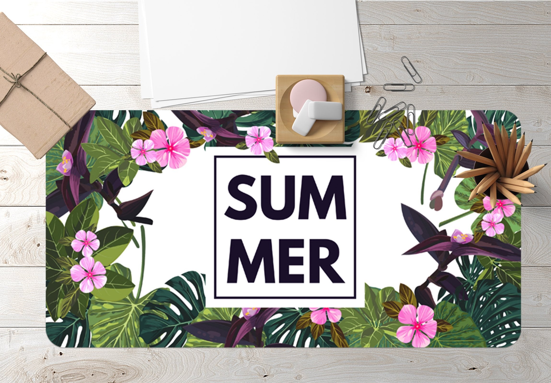 3D Surrounding Plants 085 Desk Mat Mat AJ Creativity Home 