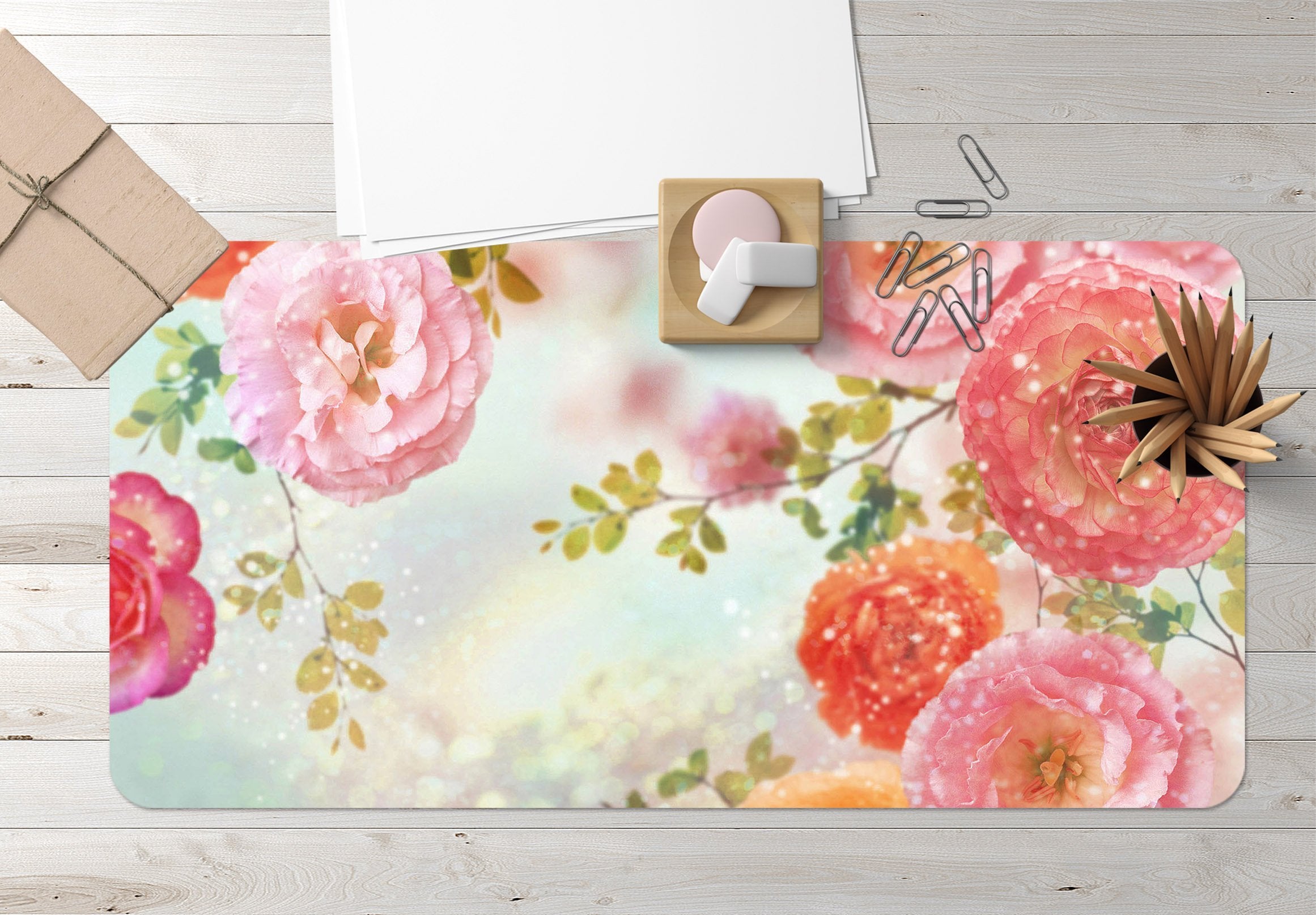 3D Brightly Bloomed 195 Desk Mat Mat AJ Creativity Home 