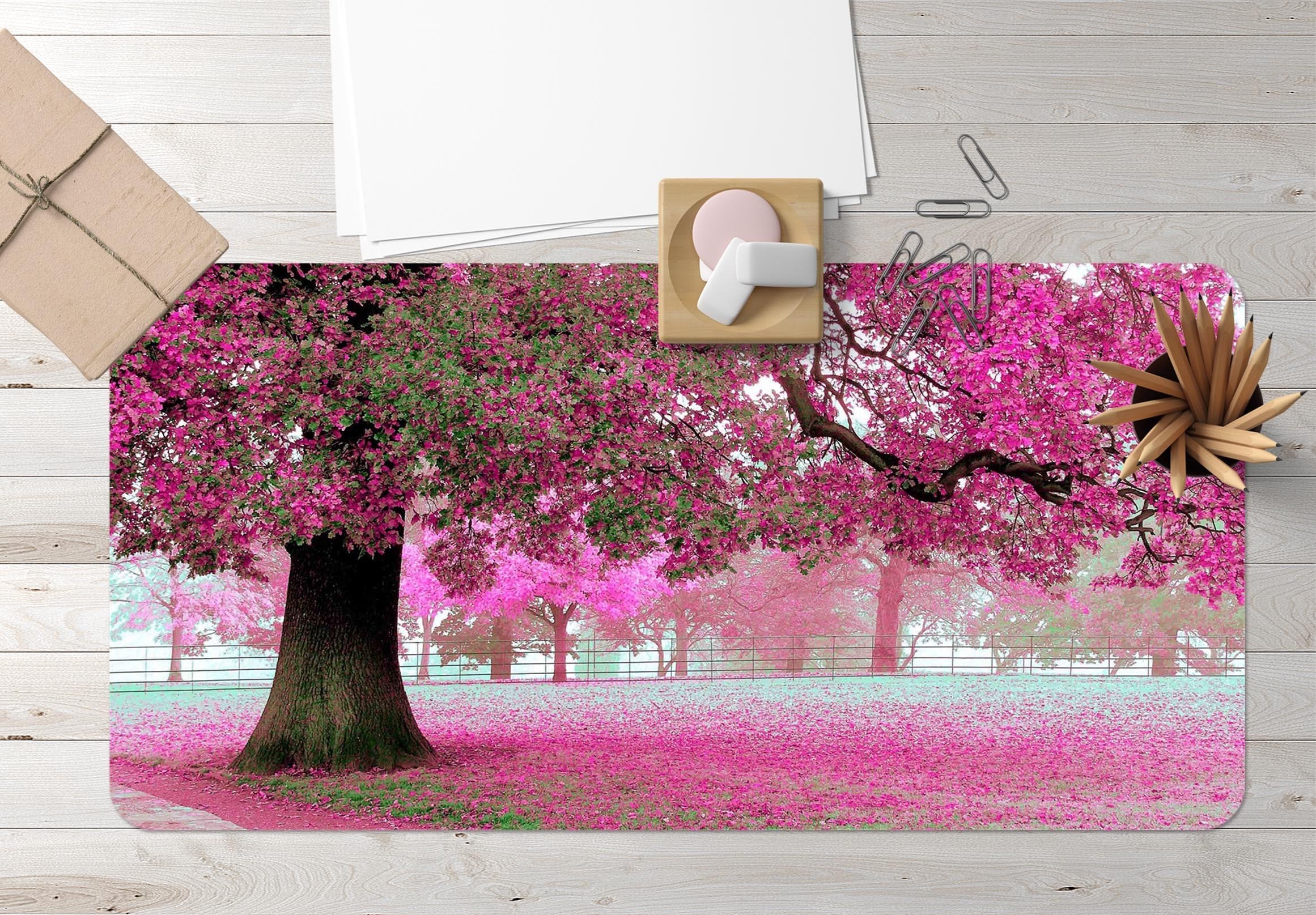 3D Lush Tree 032 Desk Mat Mat AJ Creativity Home 