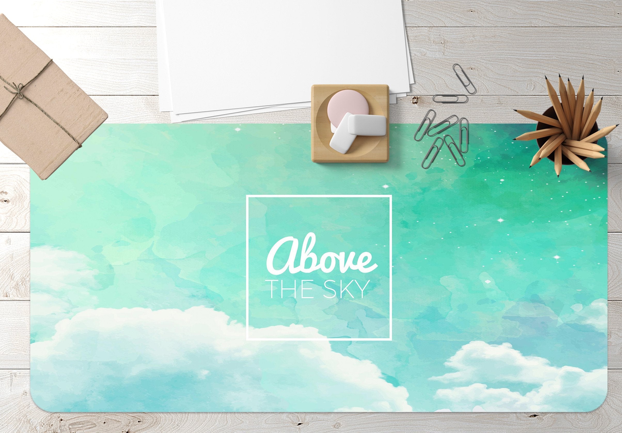 3D Cloud Alphabet 187 Desk Mat Mat AJ Creativity Home 