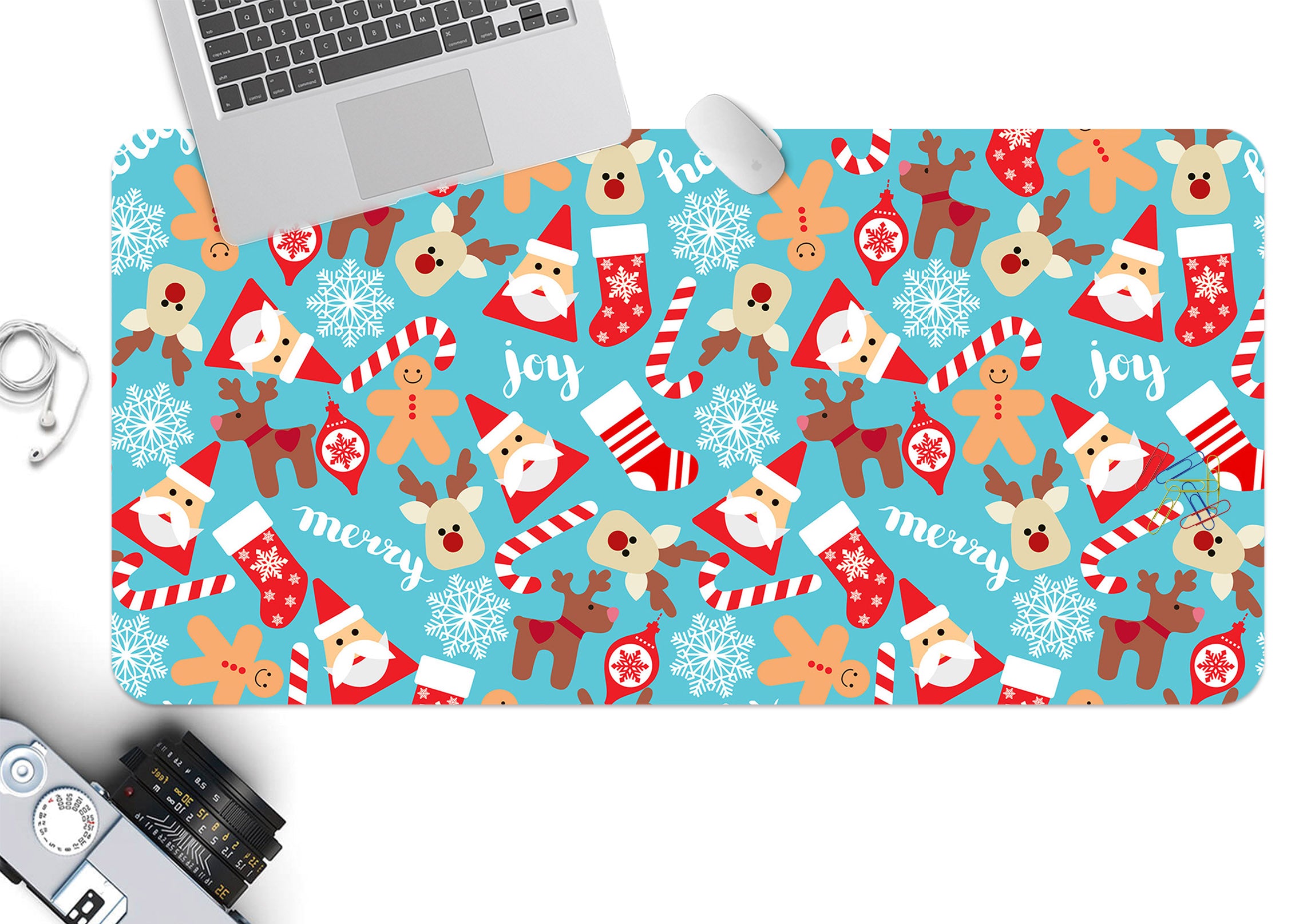 3D Santa Seer Pattern 53192 Christmas Desk Mat Xmas