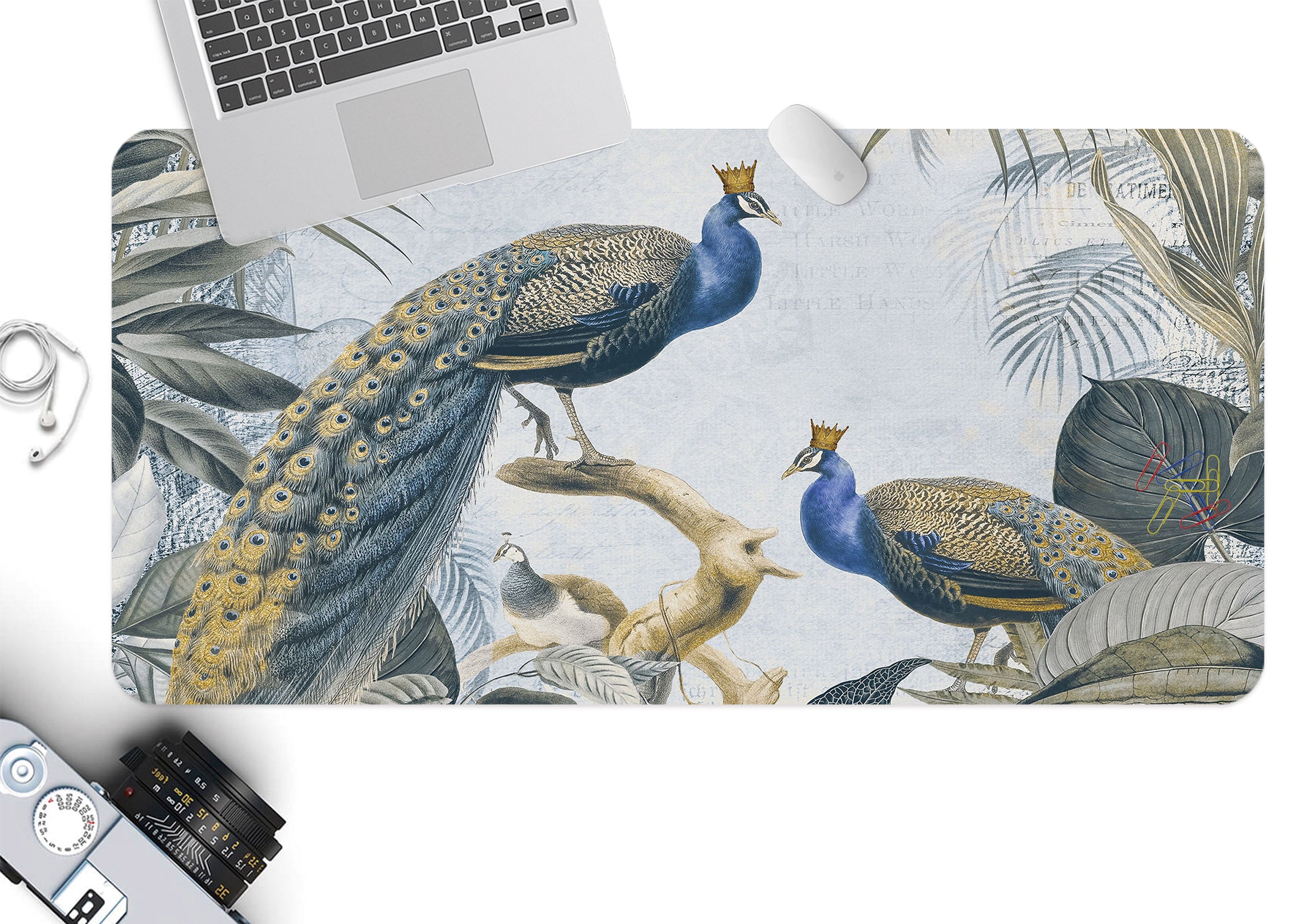 3D Crown Peacock 993 Andrea Haase Desk Mat