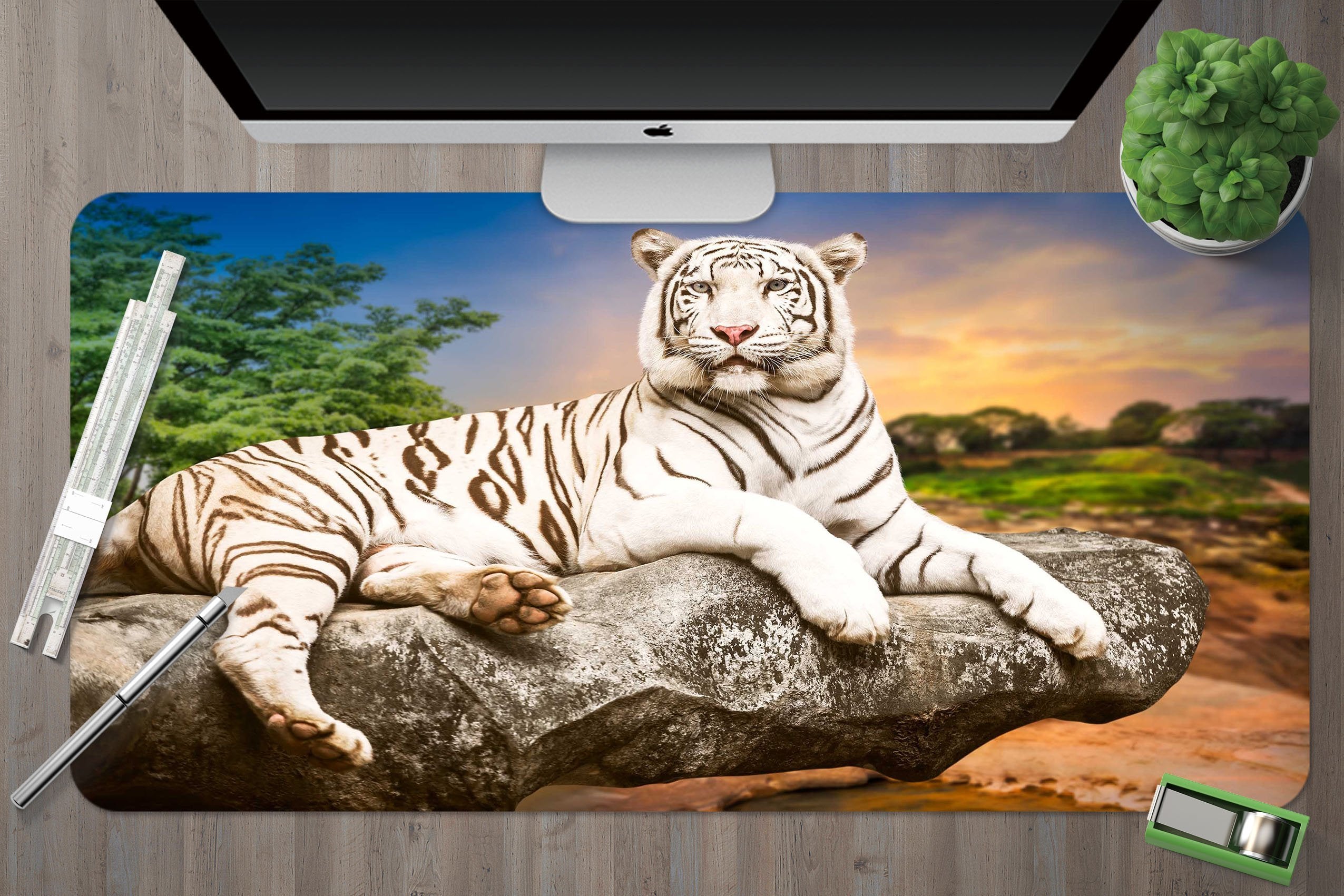 3D Tiger Hume 101 Desk Mat Mat AJ Creativity Home 