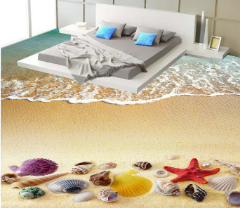 3D Seaside Beach 348 Floor Mural Wallpaper AJ Wallpaper 2 