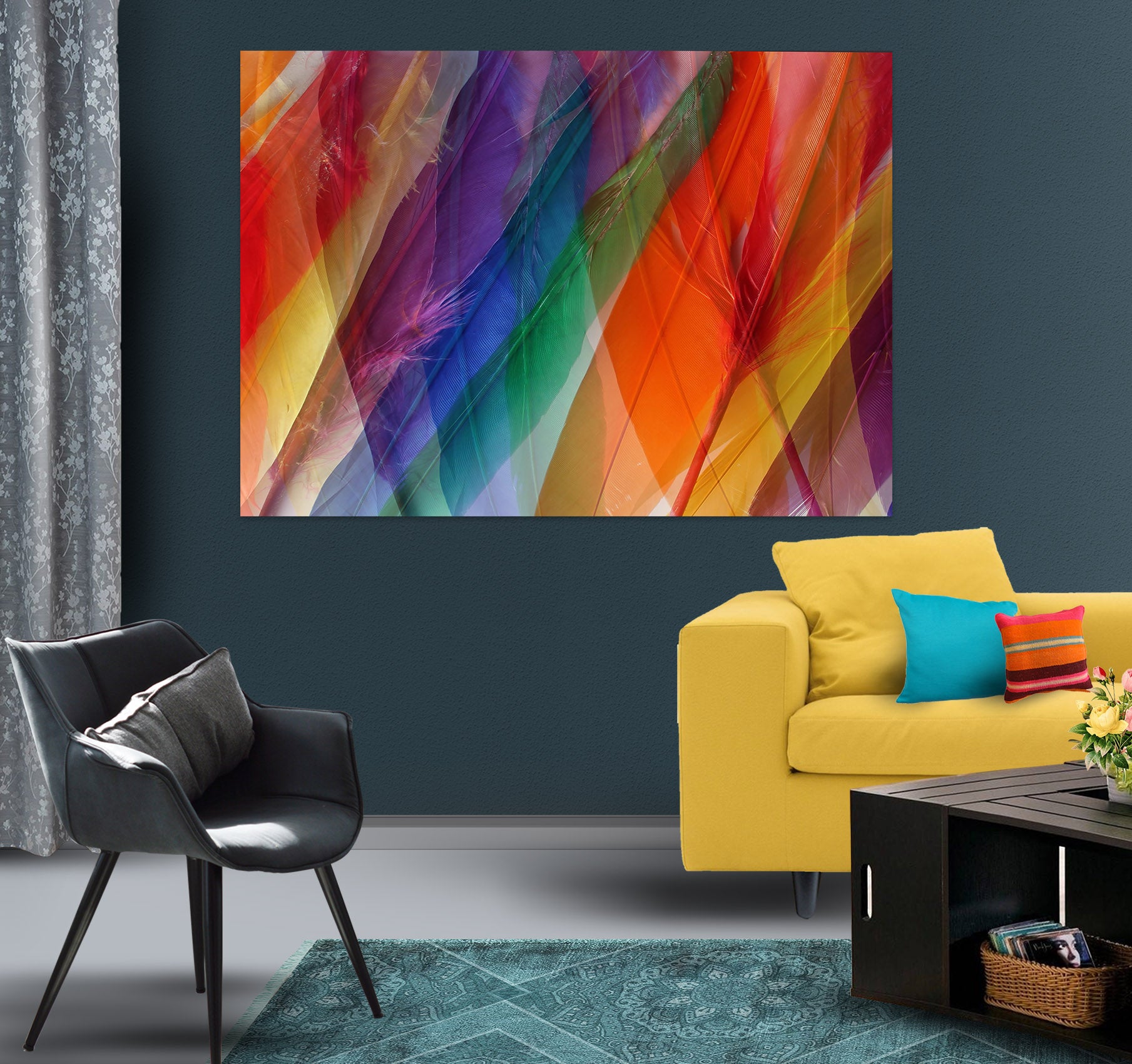 3D Colored Feathers 71101 Shandra Smith Wall Sticker