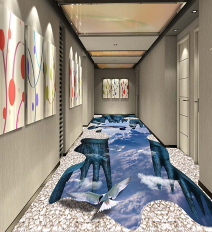 3D Sky Rocks 308 Floor Mural  Wallpaper Murals Rug & Mat Print Epoxy waterproof bath floor