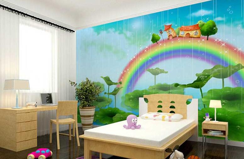 Rainbow House 1 Wallpaper AJ Wallpaper 