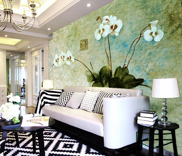 White Orchids Wallpaper AJ Wallpaper 