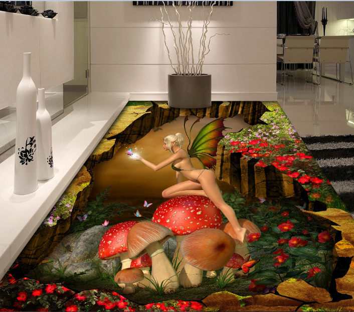 3D Butterfly Beauty 296 Floor Mural  Wallpaper Murals Rug & Mat Print Epoxy waterproof bath floor