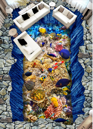 3D Lively Sea Bottom 290 Floor Mural  Wallpaper Murals Rug & Mat Print Epoxy waterproof bath floor