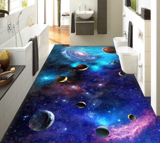3D Universe Planet 288 Floor Mural  Wallpaper Murals Rug & Mat Print Epoxy waterproof bath floor