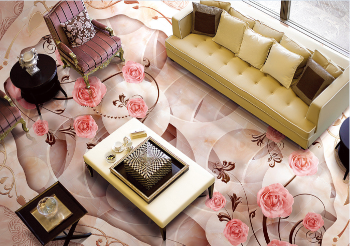 3D Runner Flowerse 072 Floor Mural Wallpaper AJ Wallpaper 2 