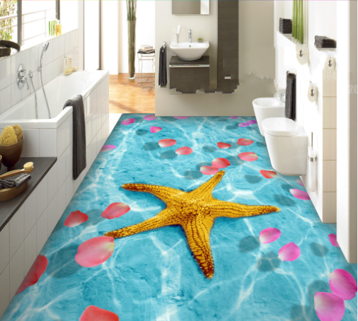 3D Starfish Petals 250 Floor Mural  Wallpaper Murals Rug & Mat Print Epoxy waterproof bath floor