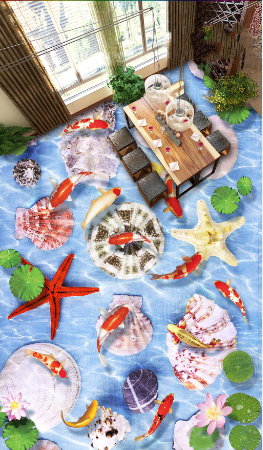 3D Free Pond 0224 Floor Mural  Wallpaper Murals Rug & Mat Print Epoxy waterproof bath floor