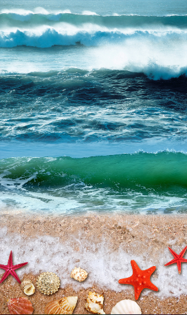 3D Fascinating Beach Floor Mural Wallpaper AJ Wallpaper 2 