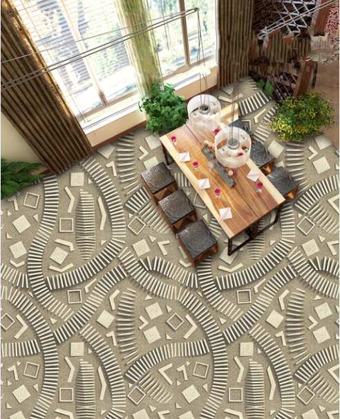 3D Letter Twists 194 Floor Mural  Self-Adhesive Sticker Bathroom Non-slip Waterproof Flooring Murals