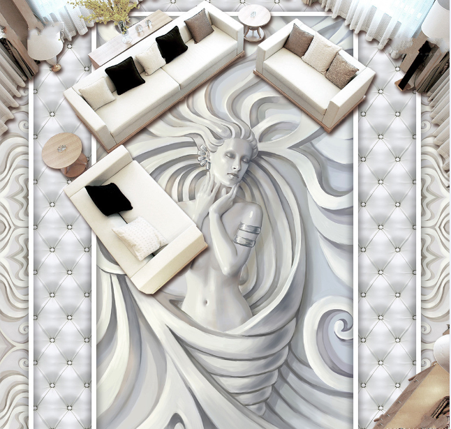 3D Goddess Carving 507 Floor Mural  Wallpaper Murals Rug & Mat Print Epoxy waterproof bath floor