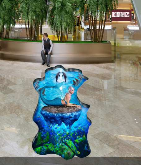 3D Mysterious Mermaid 491 Floor Mural  Wallpaper Murals Rug & Mat Print Epoxy waterproof bath floor