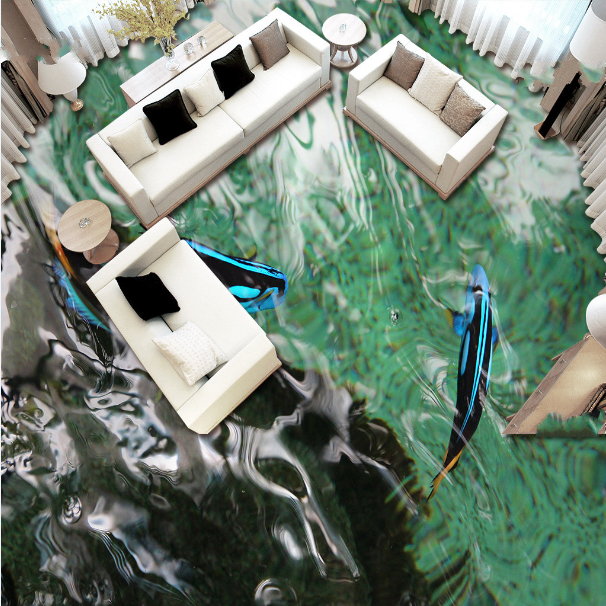 3D Blue Fish 471 Floor Mural  Wallpaper Murals Rug & Mat Print Epoxy waterproof bath floor