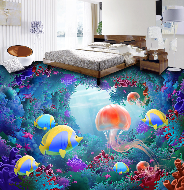 3D Underwater World 459 Floor Mural  Wallpaper Murals Rug & Mat Print Epoxy waterproof bath floor
