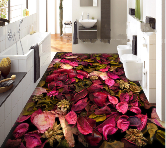3D Falling Flowers 458 Floor Mural  Wallpaper Murals Rug & Mat Print Epoxy waterproof bath floor