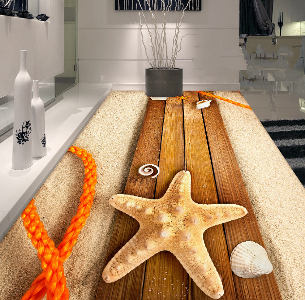 3D Seabed Wood Block 446 Floor Mural  Wallpaper Murals Rug & Mat Print Epoxy waterproof bath floor