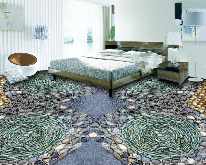 3D Pebbles Ground Floor Mural Wallpaper AJ Wallpaper 2 