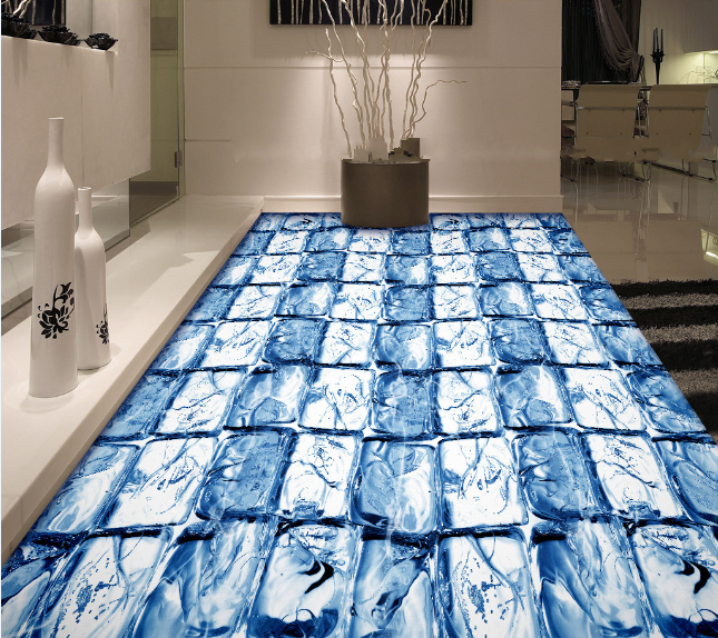 3D Ice Cube Arrangement 408 Floor Mural  Wallpaper Murals Rug & Mat Print Epoxy waterproof bath floor