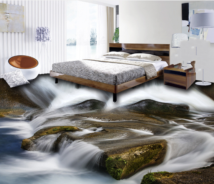 3D Small River 124 Floor Mural Wallpaper AJ Wallpaper 2 