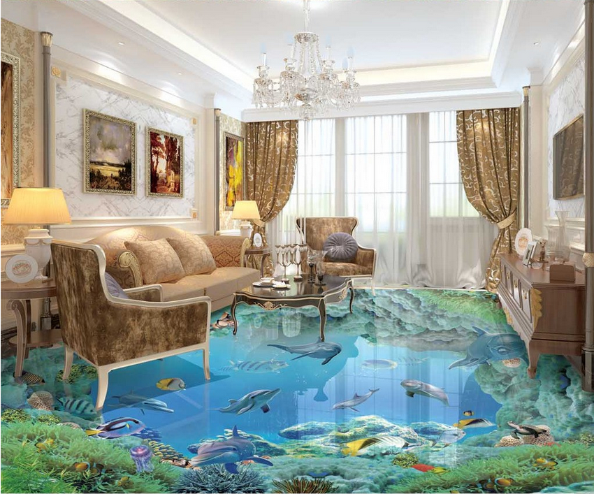 3D Charming Ocean Floor Mural Wallpaper AJ Wallpaper 2 
