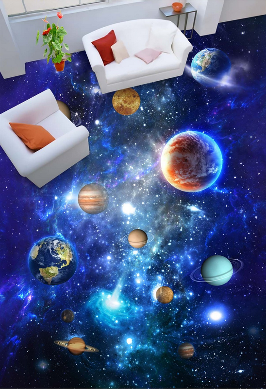 3D Dazzling Space Floor Mural Wallpaper AJ Wallpaper 2 