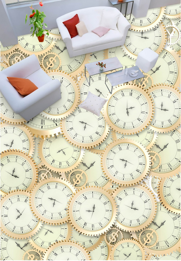 3D Mechanical Watches Floor Mural Wallpaper AJ Wallpaper 2 