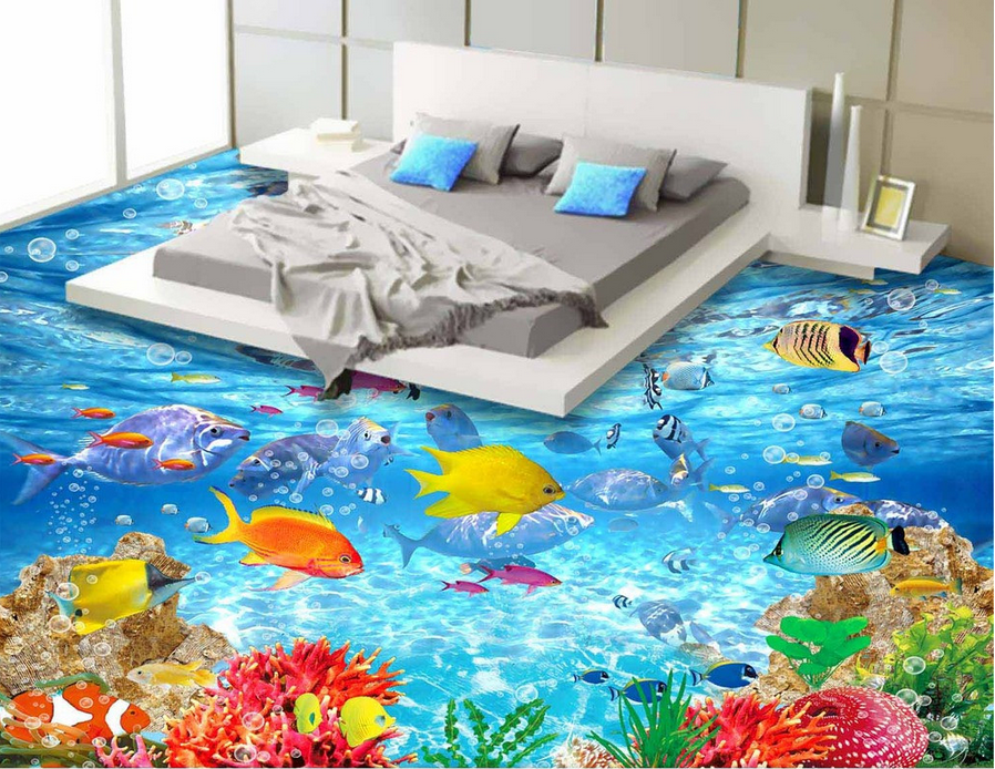 3D Colored Sea Floor Mural Wallpaper AJ Wallpaper 2 