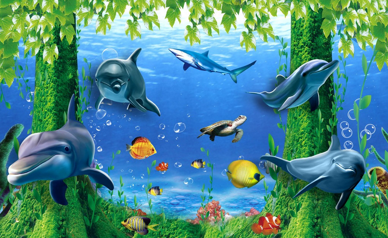 Sea Bottom Fishes Wallpaper AJ Wallpaper 