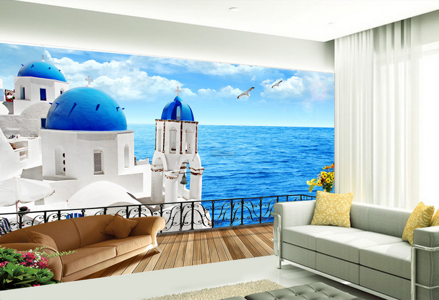 Sea Coast Church Wallpaper AJ Wallpaper 