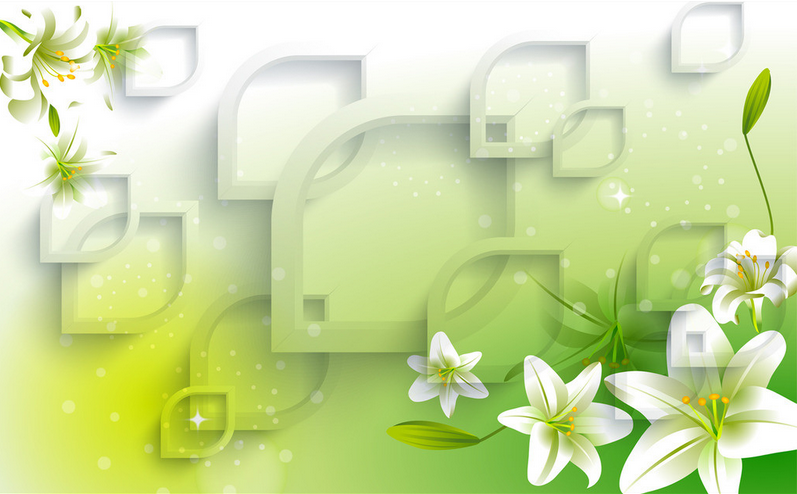 Fresh Lilies And Patterns Wallpaper AJ Wallpaper 