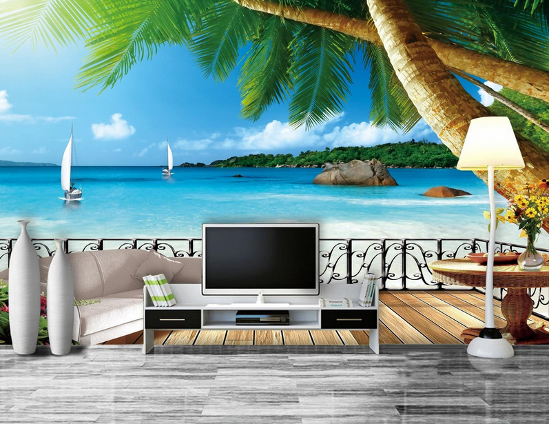 Beach Balcony Wallpaper AJ Wallpaper 