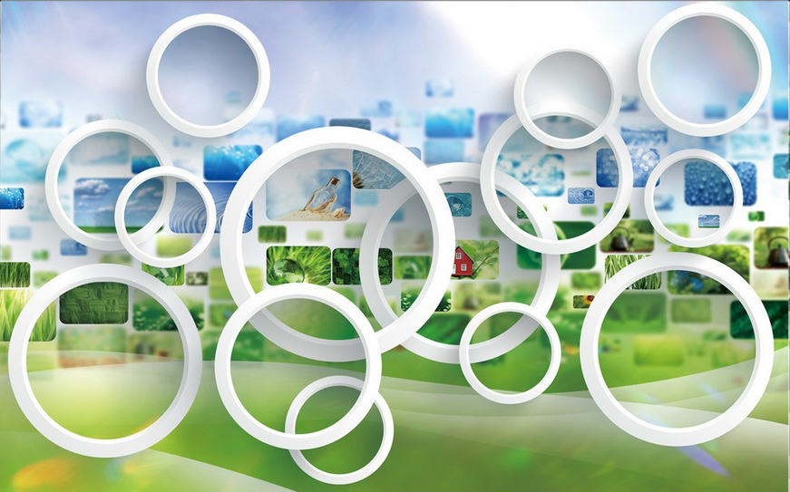 Frames And Circles Wallpaper AJ Wallpaper 